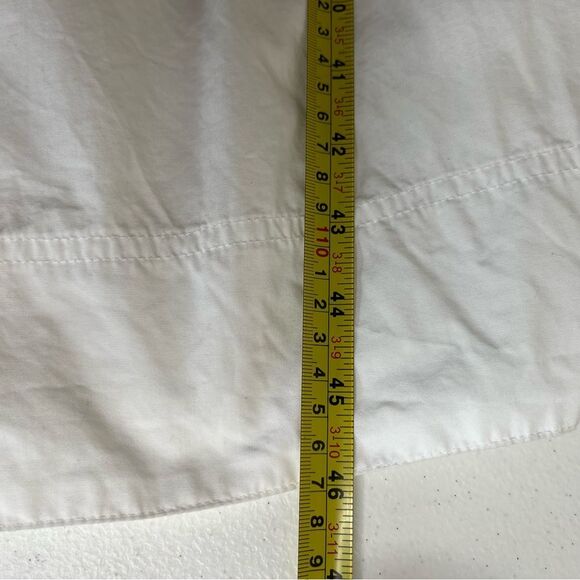 Gap Sleeveless White Midi Dress Elastic Drawstring Waist Patch Pockets Women Med - Picture 12 of 12